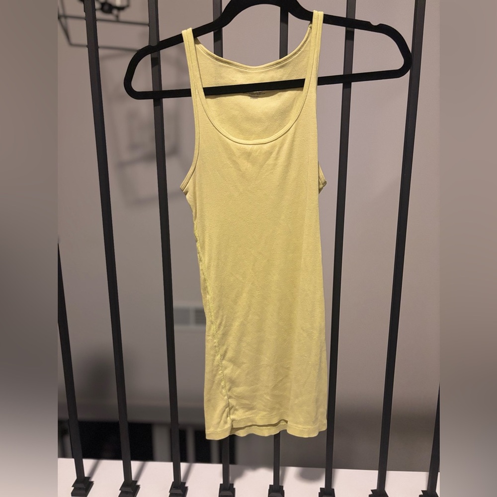 Victoria’s Secret Long Cotton Tank Yellow Medium